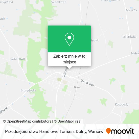 Mapa Przedsiębiorstwo Handlowe Tomasz Dolny