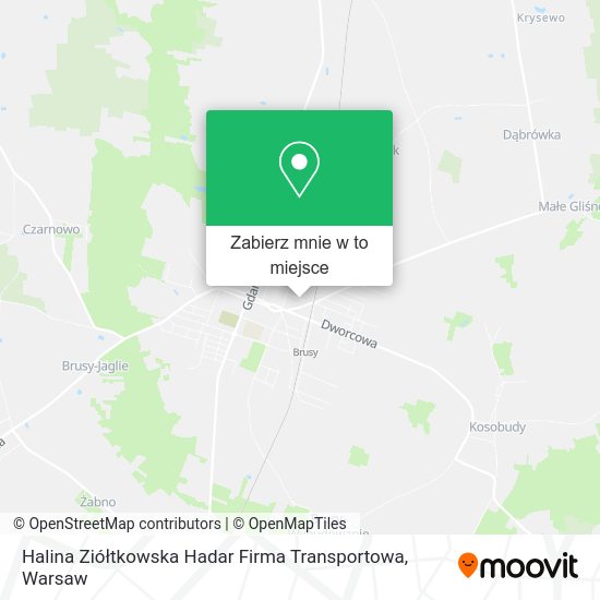 Mapa Halina Ziółtkowska Hadar Firma Transportowa