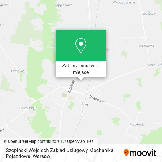 Mapa Szopinski Wojciech Zaklad Uslugowy Mechanika Pojazdowa