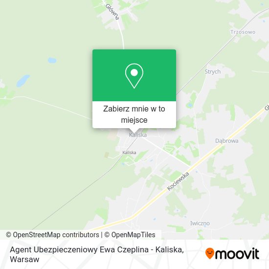 Mapa Agent Ubezpieczeniowy Ewa Czeplina - Kaliska