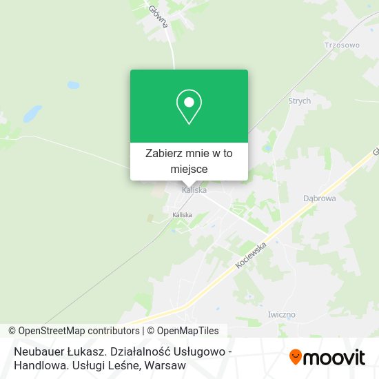 Mapa Neubauer Łukasz. Działalność Usługowo - Handlowa. Usługi Leśne