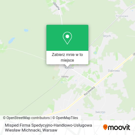 Mapa Misped Firma Spedycyjno-Handlowo-Usługowa Wiesław Michnacki