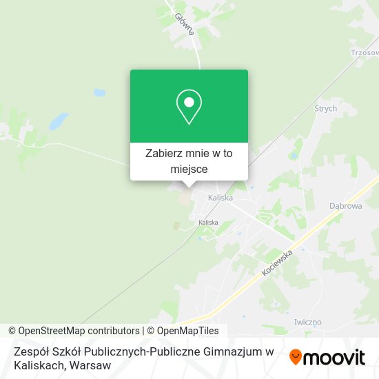 Mapa Zespół Szkół Publicznych-Publiczne Gimnazjum w Kaliskach