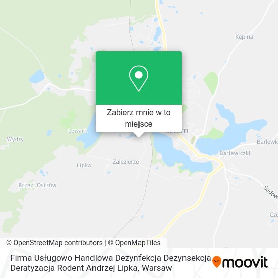 Mapa Firma Usługowo Handlowa Dezynfekcja Dezynsekcja Deratyzacja Rodent Andrzej Lipka