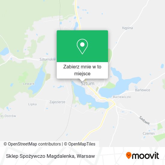 Mapa Sklep Spożywczo Magdalenka