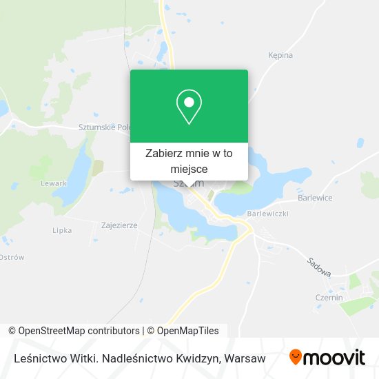 Mapa Leśnictwo Witki. Nadleśnictwo Kwidzyn