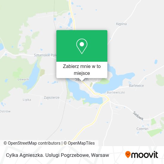 Mapa Cylka Agnieszka. Usługi Pogrzebowe