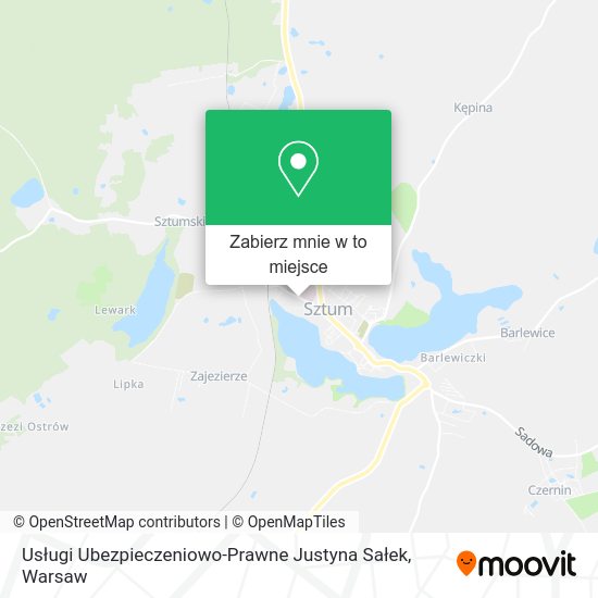 Mapa Usługi Ubezpieczeniowo-Prawne Justyna Sałek