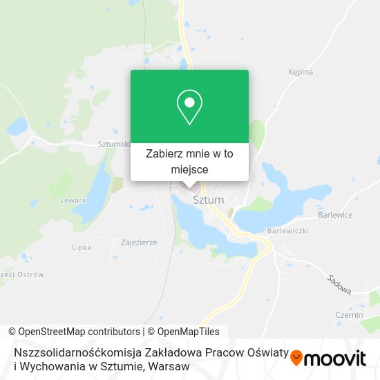 Mapa Nszzsolidarnośćkomisja Zakładowa Pracow Oświaty i Wychowania w Sztumie