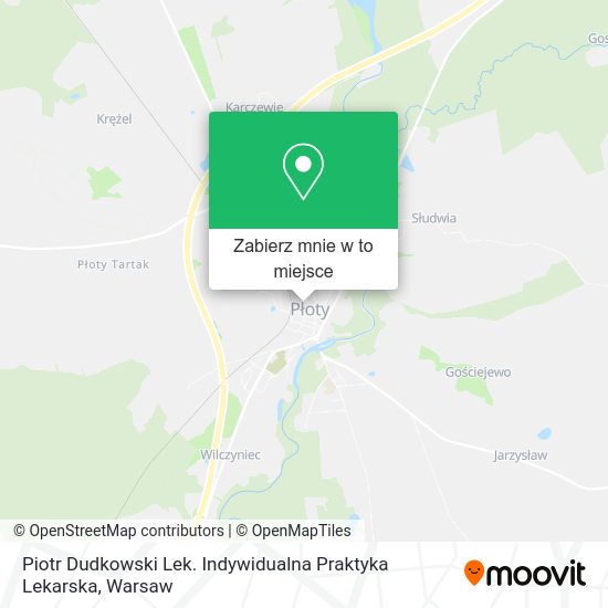 Mapa Piotr Dudkowski Lek. Indywidualna Praktyka Lekarska