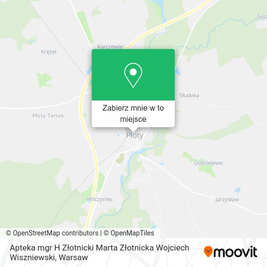 Mapa Apteka mgr H Złotnicki Marta Złotnicka Wojciech Wiszniewski