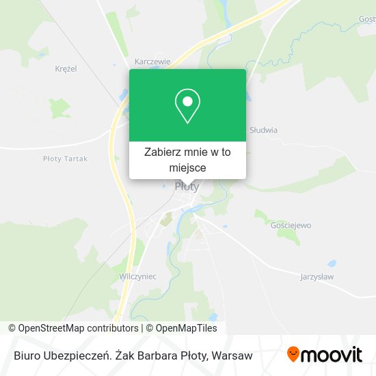 Mapa Biuro Ubezpieczeń. Żak Barbara Płoty