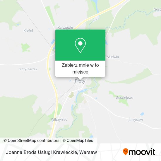 Mapa Joanna Broda Usługi Krawieckie