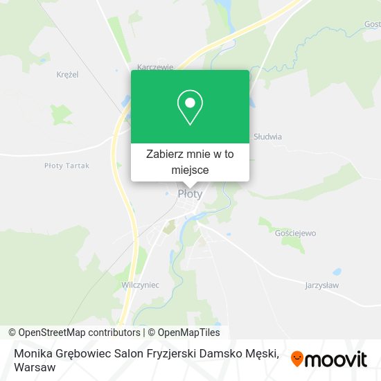 Mapa Monika Grębowiec Salon Fryzjerski Damsko Męski