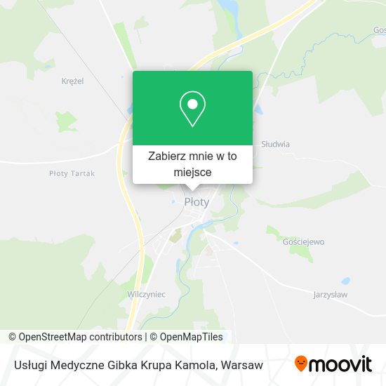 Mapa Usługi Medyczne Gibka Krupa Kamola