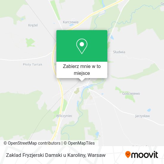 Mapa Zaklad Fryzjerski Damski u Karoliny