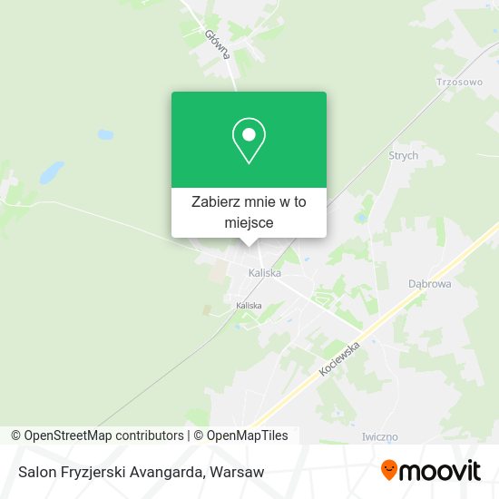 Mapa Salon Fryzjerski Avangarda