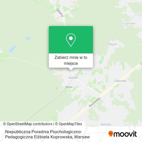 Mapa Niepubliczna Poradnia Psychologiczno-Pedagogiczna Elżbieta Koprowska