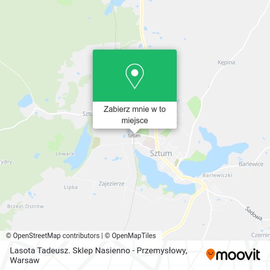 Mapa Lasota Tadeusz. Sklep Nasienno - Przemysłowy