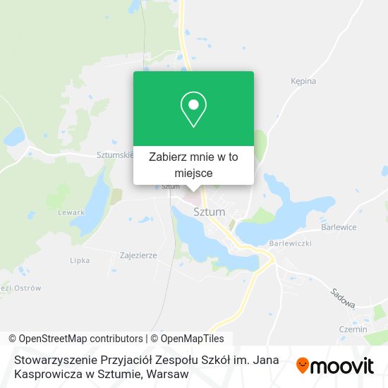 Mapa Stowarzyszenie Przyjaciół Zespołu Szkół im. Jana Kasprowicza w Sztumie