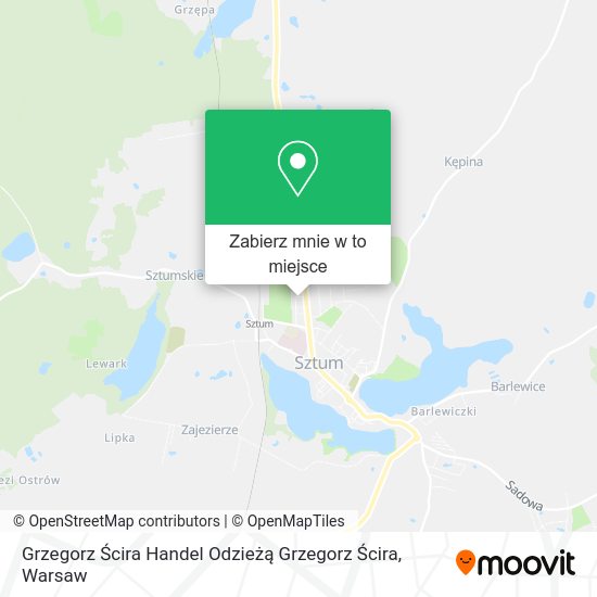 Mapa Grzegorz Ścira Handel Odzieżą Grzegorz Ścira