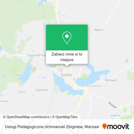 Mapa Usługi Pedagogiczne Uchmanski Zbigniew