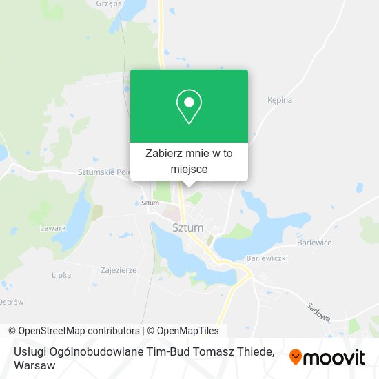 Mapa Usługi Ogólnobudowlane Tim-Bud Tomasz Thiede