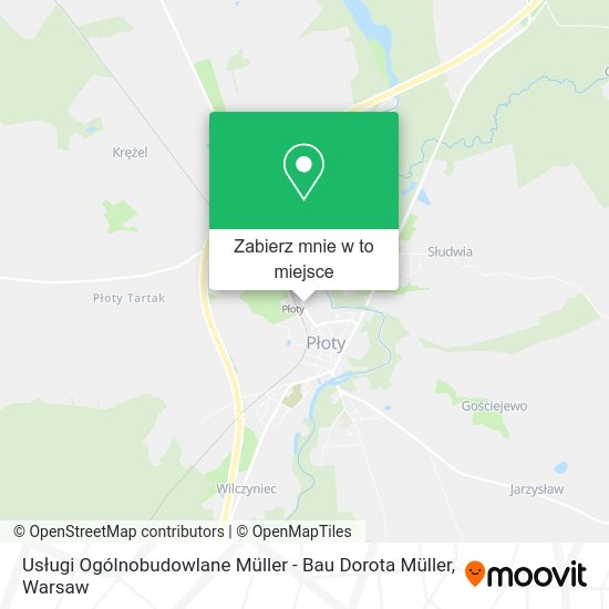 Mapa Usługi Ogólnobudowlane Müller - Bau Dorota Müller