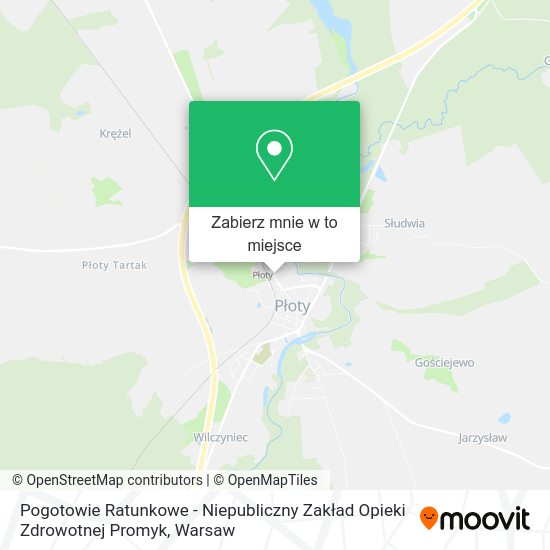 Mapa Pogotowie Ratunkowe - Niepubliczny Zakład Opieki Zdrowotnej Promyk