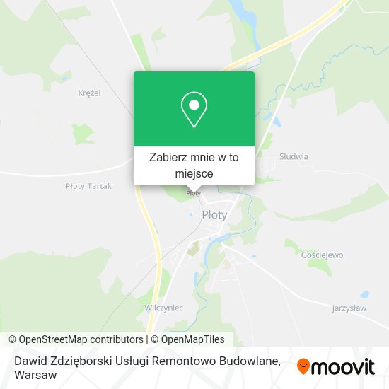 Mapa Dawid Zdzięborski Usługi Remontowo Budowlane