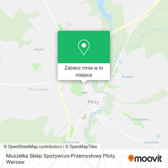 Mapa Muszelka Sklep Spożywczo-Przemysłowy Płoty