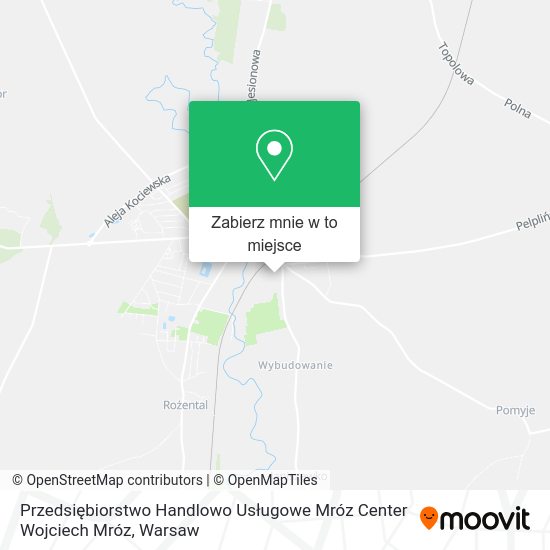 Mapa Przedsiębiorstwo Handlowo Usługowe Mróz Center Wojciech Mróz