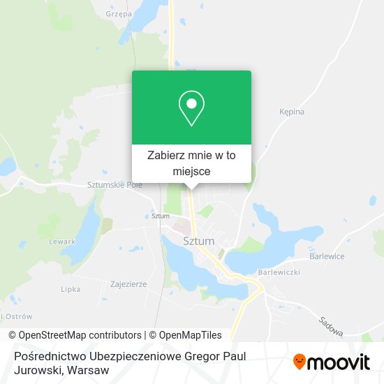 Mapa Pośrednictwo Ubezpieczeniowe Gregor Paul Jurowski