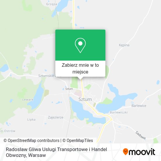 Mapa Radoslaw Gliwa Uslugi Transportowe i Handel Obwozny