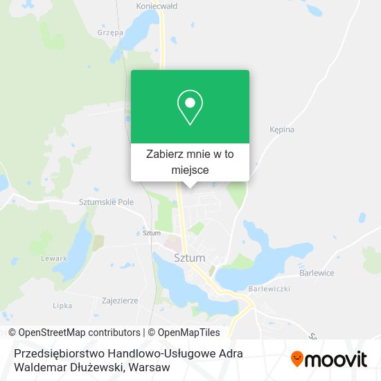 Mapa Przedsiębiorstwo Handlowo-Usługowe Adra Waldemar Dłużewski