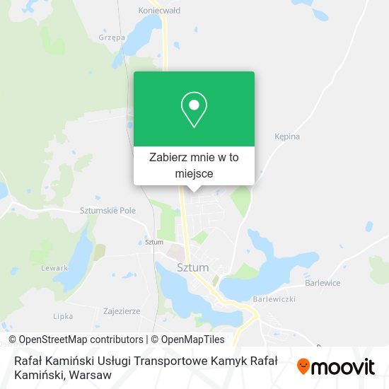 Mapa Rafał Kamiński Usługi Transportowe Kamyk Rafał Kamiński