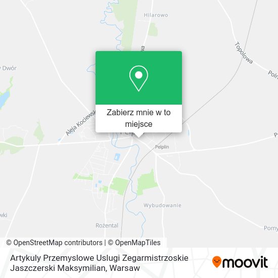 Mapa Artykuly Przemyslowe Uslugi Zegarmistrzoskie Jaszczerski Maksymilian