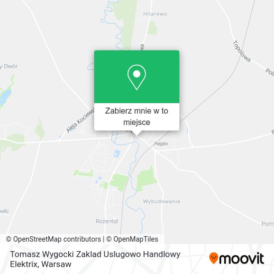 Mapa Tomasz Wygocki Zaklad Uslugowo Handlowy Elektrix