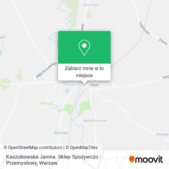 Mapa Kaszubowska Janina. Sklep Spożywczo - Przemysłowy