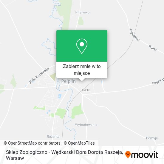 Mapa Sklep Zoologiczno - Wędkarski Dora Dorota Raszeja