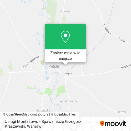 Mapa Usługi Montażowo - Spawalnicze Grzegorz Kraszewski