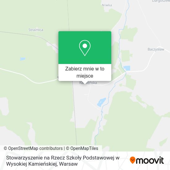 Mapa Stowarzyszenie na Rzecz Szkoły Podstawowej w Wysokiej Kamieńskiej