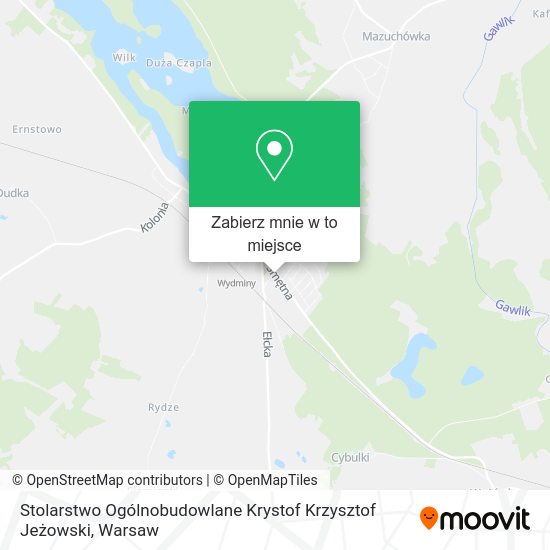 Mapa Stolarstwo Ogólnobudowlane Krystof Krzysztof Jeżowski