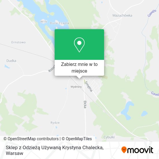 Mapa Sklep z Odzieżą Używaną Krystyna Chalecka