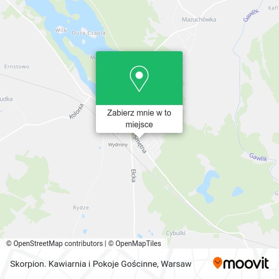 Mapa Skorpion. Kawiarnia i Pokoje Gościnne