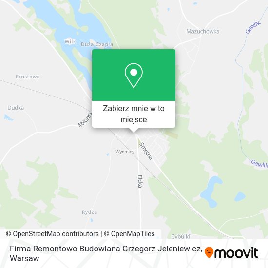 Mapa Firma Remontowo Budowlana Grzegorz Jeleniewicz