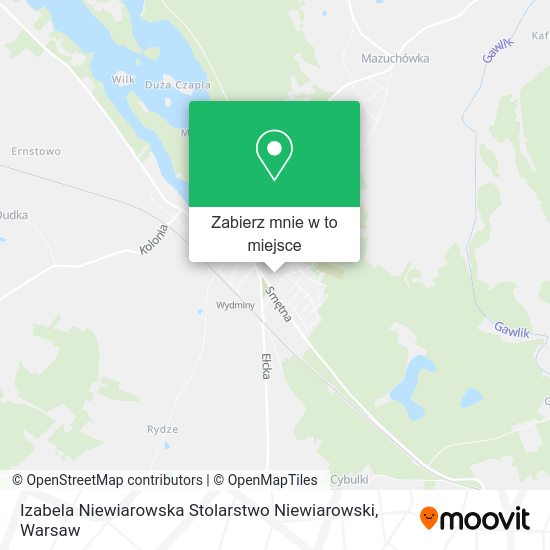 Mapa Izabela Niewiarowska Stolarstwo Niewiarowski