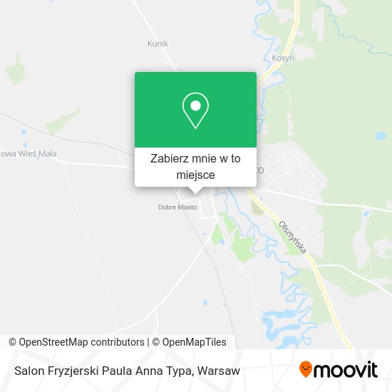 Mapa Salon Fryzjerski Paula Anna Typa