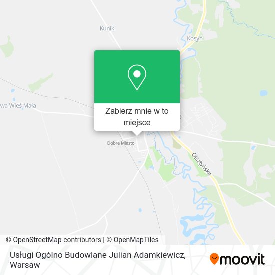 Mapa Usługi Ogólno Budowlane Julian Adamkiewicz