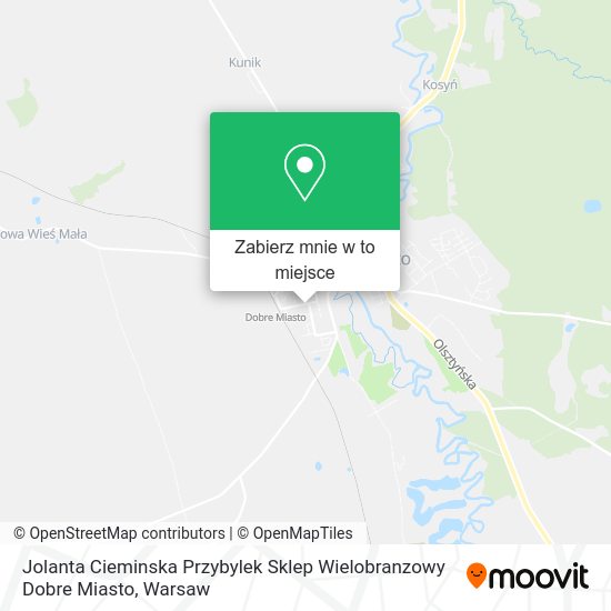 Mapa Jolanta Cieminska Przybylek Sklep Wielobranzowy Dobre Miasto